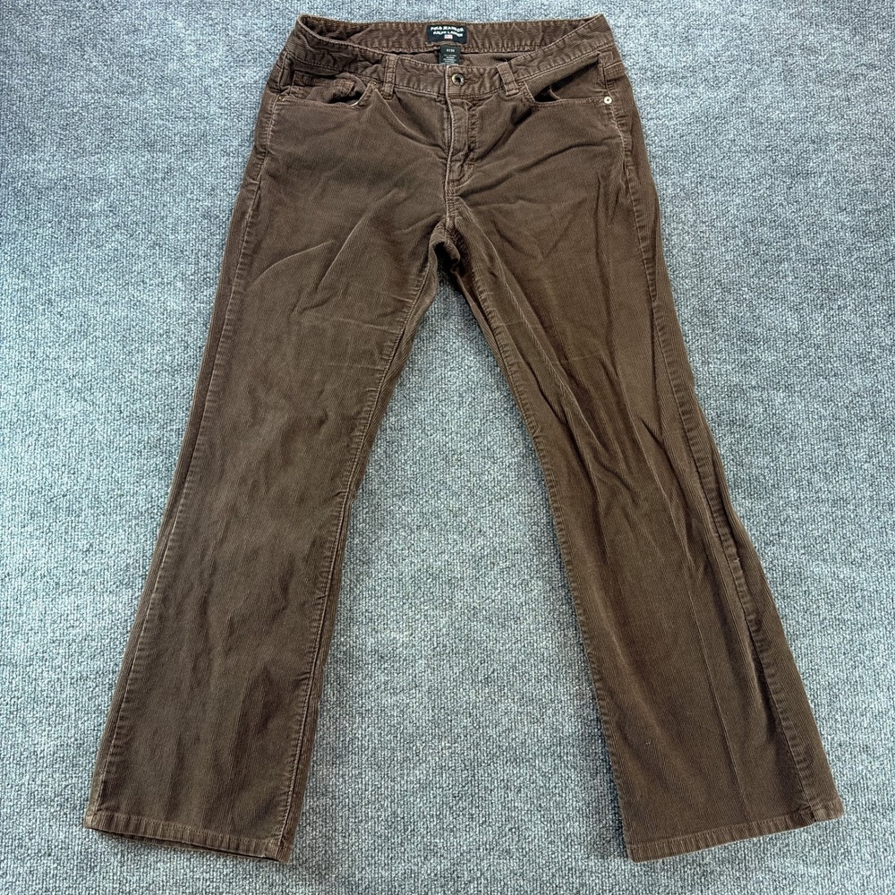 Polo Jeans Co Ralph Lauren Brown Corduroy Pants Womens 6x30 Stretch Flare Leg